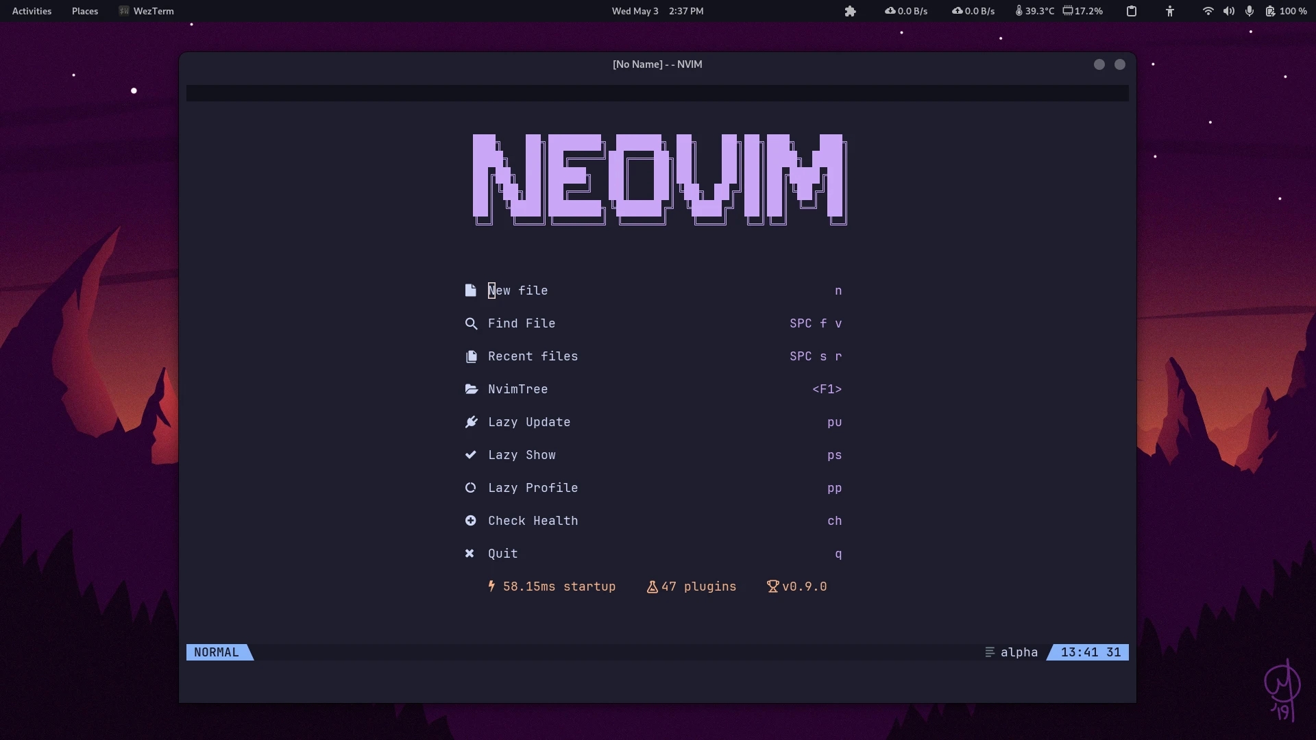 Neovim Dashboard